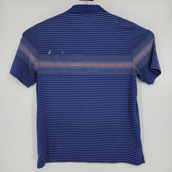 Vineyard Vines Shirt Mens Large Polo Short Sleeve Casual Preppy Striped Blue - Picture 3 of 10
